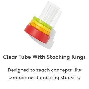 LOVEVERY Clear Tube With Stacking Rings, Montessori